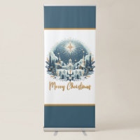 Merry Christmas blue and gold 
