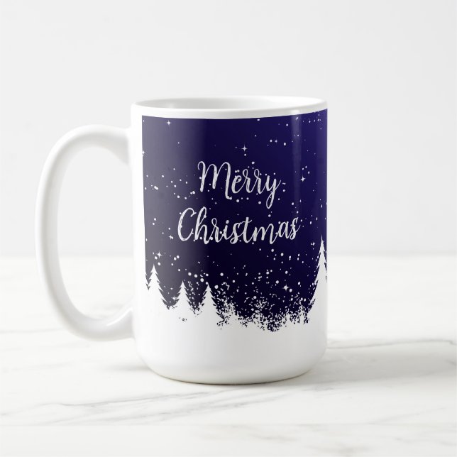  Merry Christmas Blue Mug (Left)