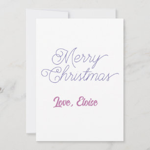 merry christmas blue name love simple blue purple invitation