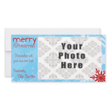 Merry Christmas Blue/Red Snowflake theme