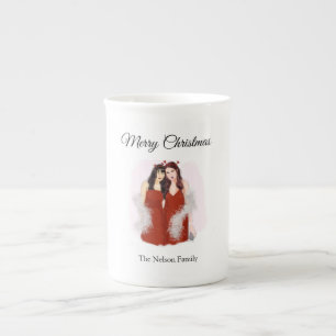 Merry Christmas Bone China Mug