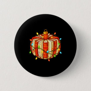 Merry Christmas Book Ornament Book Lover All Booke 6 Cm Round Badge