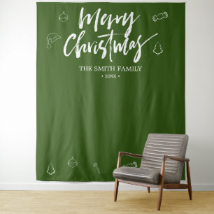 Merry Christmas  Booth Prop Photo Backdrop Tapestry