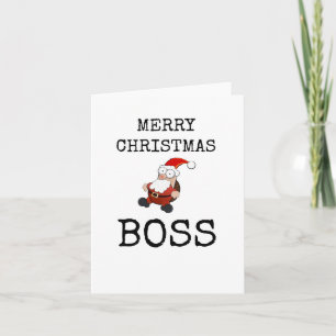 Merry Christmas Boss, Cute Santa Card