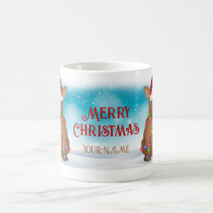Merry Christmas Boston Terrier Santa Hat Dog Lover Coffee Mug