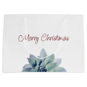 Merry Christmas botanical Large Gift Bag
