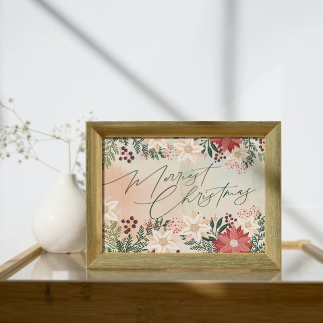 Merry Christmas | Botanical Splendour Holiday Poster (Creator Uploaded)