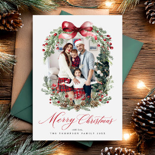 Merry Christmas Botanical Winter Holiday Card