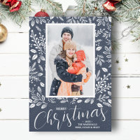 Merry Christmas Botanicals Photo Denim