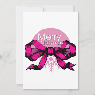 Merry Christmas Bow Invitations