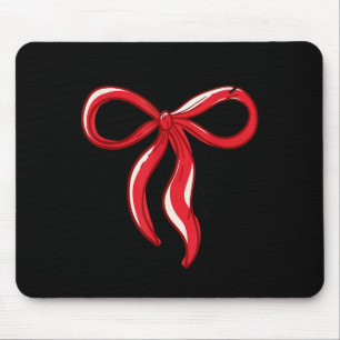 Merry Christmas Bow Red Santa Xmas Coquette Aesthe Mouse Mat