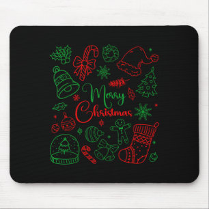 Merry Christmas Bow Santa Xmas Coquette Aesthetic  Mouse Mat