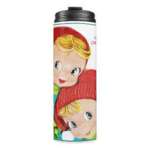 Merry Christmas Boy and Girl Thermal Tumbler