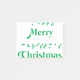 Merry christmas braille dots , xmas tops, holiday post-it notes
