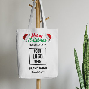 Merry Christmas Branded Promotional Christmas Gift Tote Bag