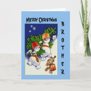 Merry Christmas Brother Holiday Card