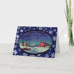 Merry Christmas Brother & Sister In Law Holiday Card