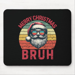 Merry Christmas Bruh Cool Santa Boys Kids Xmas Paj Mouse Mat