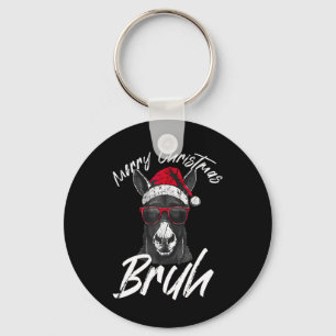 Merry Christmas Bruh Funny Dominick The Donkey Xma Key Ring