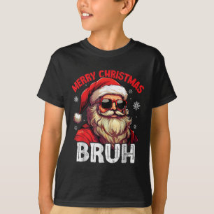 Merry Christmas Bruh Funny Santa Claus Retro Men W T-Shirt