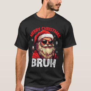 Merry Christmas Bruh Funny Santa Claus Retro Men W T-Shirt