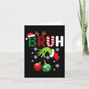 Merry Christmas Bruh Kids Teens Boys Funny Humour Card