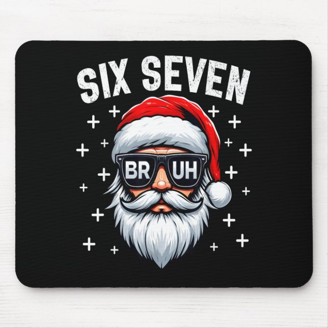 Merry Christmas Bruh Santa Face 67 Meme Funny Sayi Mouse Mat (Front)