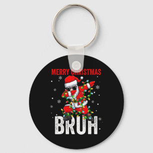 Merry Christmas Bruh Xmas Santa Claus Christmas Li Key Ring