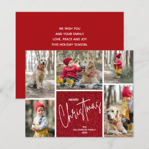 Merry Christmas Budget Red Holiday Cards