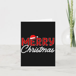 Merry Christmas Buffalo Plaid  Card