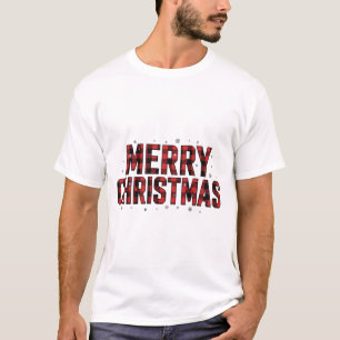 Merry Christmas Buffalo Plaid Christmas T-Shirt