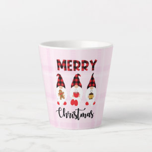 Merry Christmas- Buffalo Plaid Gnomes Latte Mug