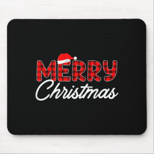 Merry Christmas Buffalo Plaid Mouse Mat