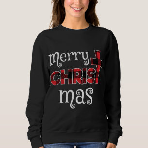 Merry Christmas Buffalo Plaid Sweatshirt