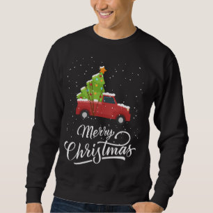 Merry Christmas Buffalo Red Truck Christmas Tree Sweatshirt