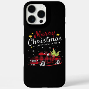 Merry Christmas Buffalo Truck Snowman Tree Red Pla iPhone 16 Pro Max Case