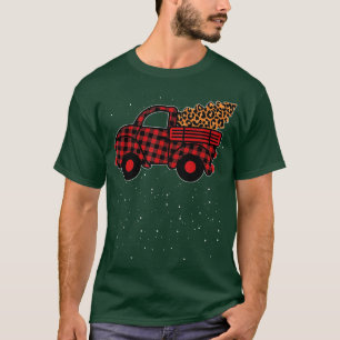 Merry Christmas Buffalo Truck Tree Red Plaid 1  T-Shirt