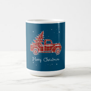 Merry Christmas Buffalo Truck Tree Red Plaid For M Coffee Mug