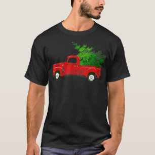 Merry Christmas Buffalo Truck Tree Red Plaid For M T-Shirt