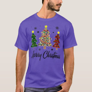 Merry Christmas Buffalo Truck Tree Red Plaid For M T-Shirt