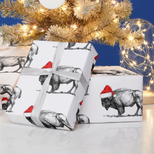 Merry Christmas Buffalo Wrapping Paper