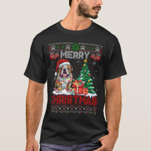Merry Christmas Bulldog Dog Lovers Family Ugly Xma T-Shirt