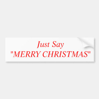 Merry Christmas Bumper Sticker