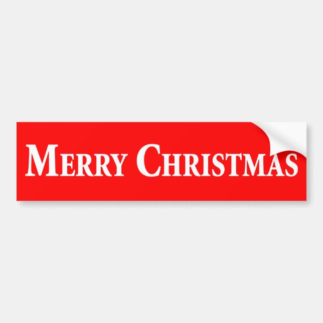 Merry Christmas Bumper Sticker (Front)
