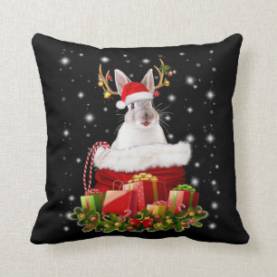 Merry Christmas Bunny Gift For Bunny Lover Cushion