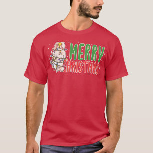 Merry Christmas Bunny Xmas Lights Rabbit Lover Cos T-Shirt