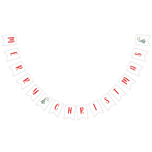 Merry Christmas Bunting Banner (All)