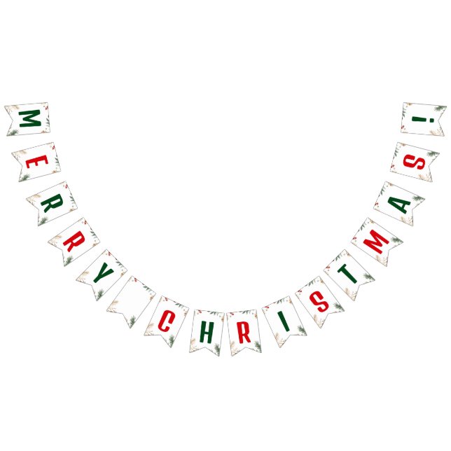 Merry Christmas bunting banner (All)