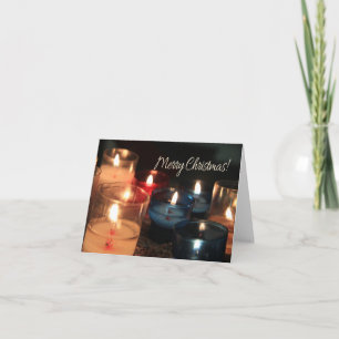 Merry Christmas  Burning candles christmas Holiday Card