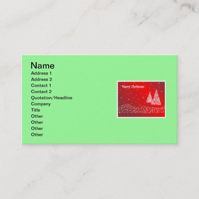 Merry Christmas Business Card (Front)